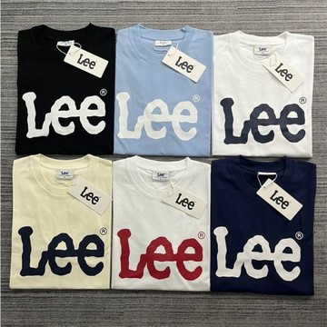 韓國小眾潮牌Lee王一博金寶羅同款經典logo寬松圓領純棉短袖T恤女