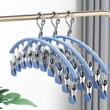 C448 防滑曬衣夾 全長44cm 天青藍 2個