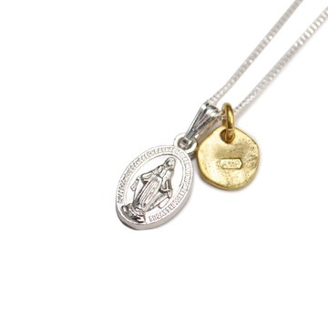 日本AMP JAPAN Medaille 合金聖母瑪麗亞小巧項鍊16AHK-130