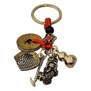 開運吊飾 貔貅系列 Set 2個 中國製  A款 黃銅  1組