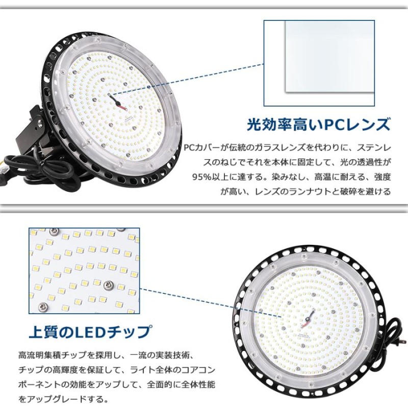 高天井用LED照明 LED高天井灯 UFO型 150W 30000LM IP65防水 1500W相当