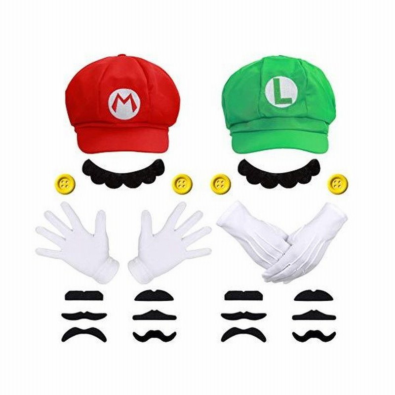 スーパーマリオブラザーズマリオとルイージの帽子口ひげ手袋ボタンコスプレ衣装赤マリオ 緑ルイージ 並行輸入 並行輸入 通販 Lineポイント最大0 5 Get Lineショッピング