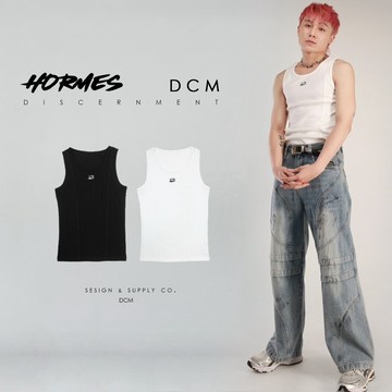 [HORMES] DISCERNMENT 男 DCM TANK 螺紋背心 剪裁設計 親膚 坦克 背心 流星 黑 白