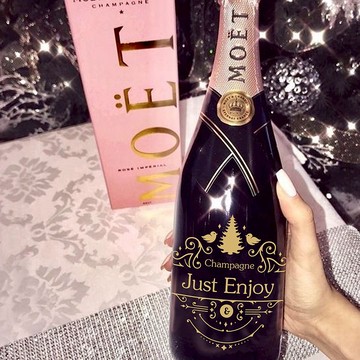 Moet粉香檳|訂製情侶禮物 生日禮物 交換禮物 客製化禮物