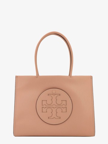 Leather handbag with embossed logo on the front - TORY BURCH - gender_Woman