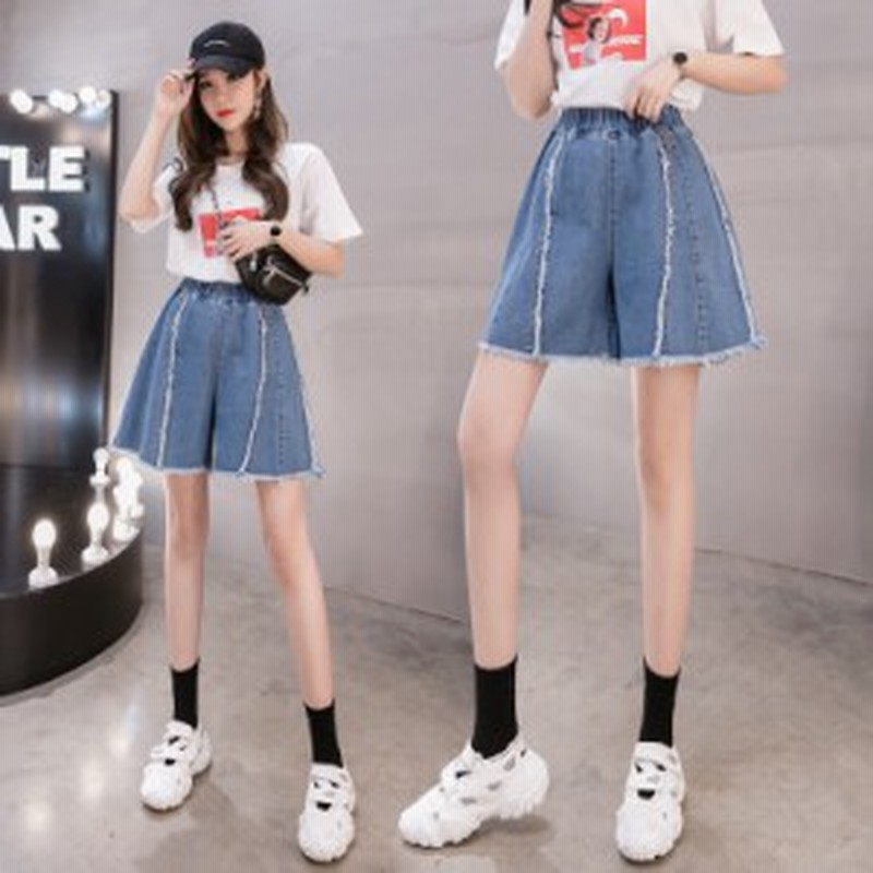 デニム ストレッチパンツ ボトムス ショートパンツ 可愛い デニムパンツ パンツ デニム ジーンズ レディース 着痩せ 21新作 ワイド 通販 Lineポイント最大8 0 Get Lineショッピング