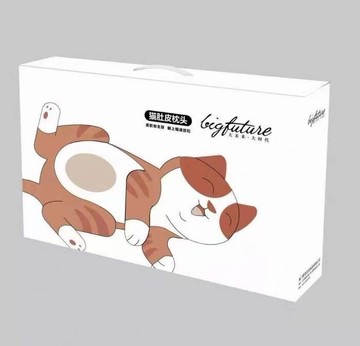 貓肚皮枕頭春秋男護頸椎助睡眠貓肚枕記憶棉枕芯一對家用宿舍單人