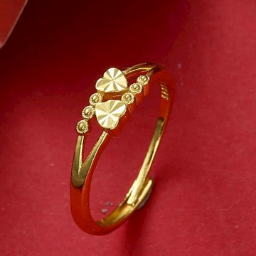 隔日到貨 愛心 梅花 戒指 可調式戒圍 不退色 999不過敏 A407