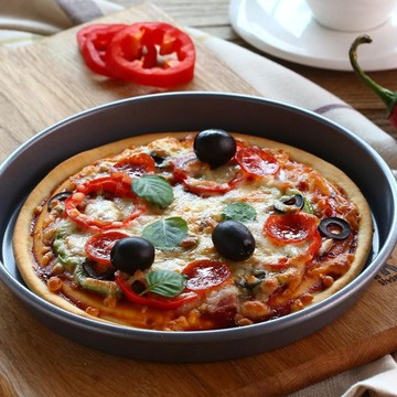 6/8/9寸披薩盤pizza盤家用烤盤烘焙模具   遇見生活  618購物節