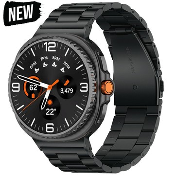 SAMSUNG 適用於三星 Galaxy Watch 8 7 Ultra 47 毫米手鍊的不銹鋼錶帶 8 經典錶帶