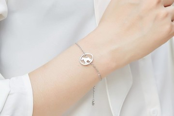 雪納瑞手鍊 - 狗狗小印章系列-抗敏醫療鋼