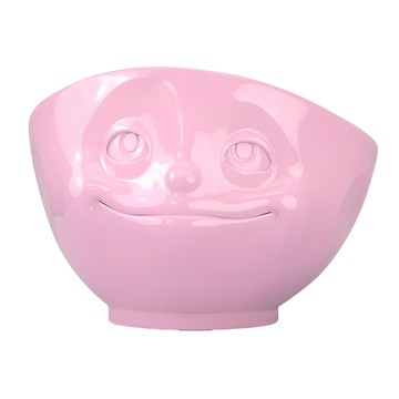 FIFTYEIGHT 陶瓷可愛發花癡表情碗 餐桌趣味良伴 增添用餐好心情  粉色  1個