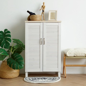 百葉雙門鞋櫃(二色) 原木