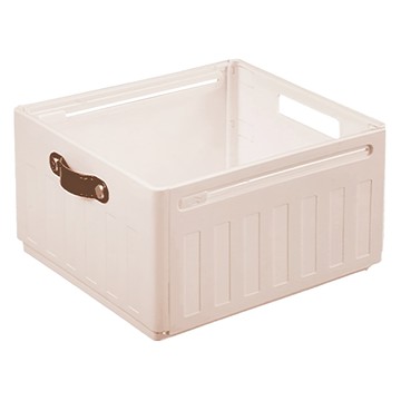 ONE HOUSE 川櫻伸縮折疊收納盒 手提款 18L OH-Q729-E2  1個  30~50 x 25 x 15cm  櫻花粉