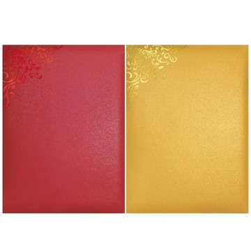 四季SEASON 證書獎狀夾 A4-紅/金