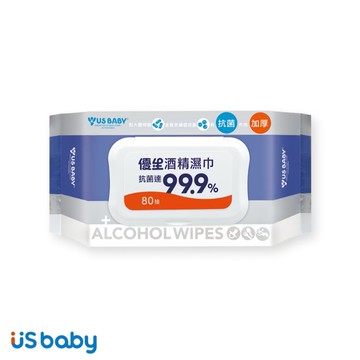 優生 US BABY 超厚型酒精濕巾 80抽