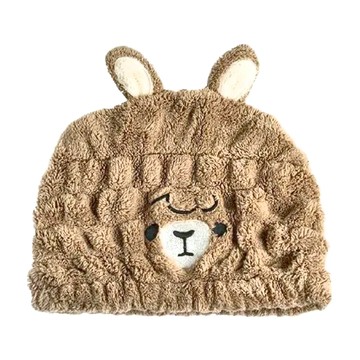 領航家 超細纖維浴帽 頭圍44~80cm  草泥馬 棕色  1個