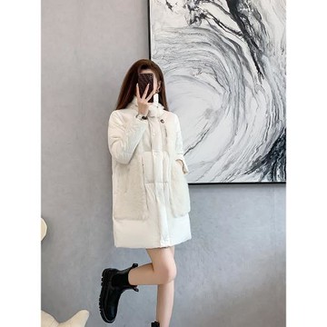 真皮毛一體外套女中長款2023新冬季顆粒羊羔毛保暖加鵝絨皮草大衣