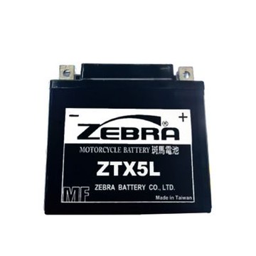 ZEBRA 斑馬電池 ZTX5L-BS 機車5號電瓶 同GTX5L-BS YTX5L-BS GTZ6V
