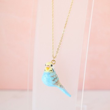 和紙飾品 項鍊 虎皮鸚鵡 粉彩彩虹 鸚鵡 鳥 寵物鳥