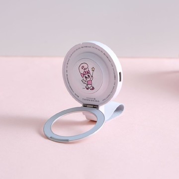 艾絲樂小兔俏麗天使15W二合一磁吸支架無線充電器(手機+Watch)