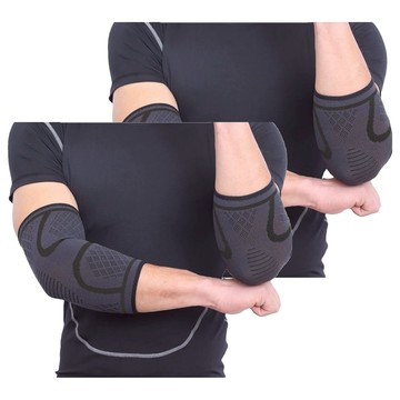 AOLIKES 奧力克斯 運動護肘 黑色 運動編織款 護手臂  L(30~36cm)  2雙