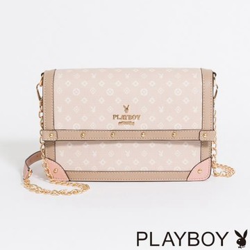 PLAYBOY - 翻蓋斜背包 BALLERINA芭蕾兔系列 - 杏色