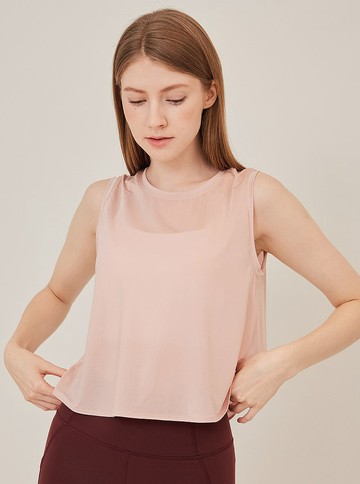 【S2N】EVERY ONE NEED 涼感短版無袖罩衫_Sweet Apricot T266
