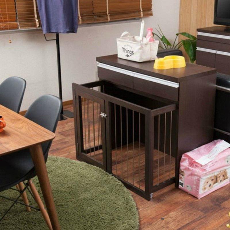 収納付き 折りたたみ ドッグサークル 90幅 完成品 ダークブラウン ペットサークル 省スペース 木製 犬用ゲージ 犬用サークル 室内 おしゃれ 小型犬 ケージ 犬 通販 Lineポイント最大get Lineショッピング