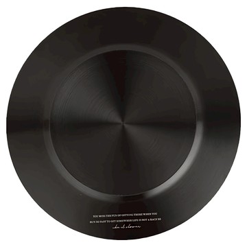 工業風 304不鏽鋼深圓盤 22.6 x 22.6 x 1.5cm 322g  黑色  1個