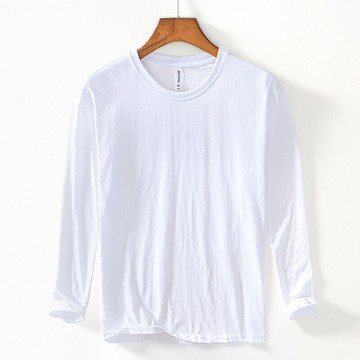 【巴黎精品】現貨+預購 T恤長袖上衣-日系寬鬆純棉內搭短T男裝a1es44