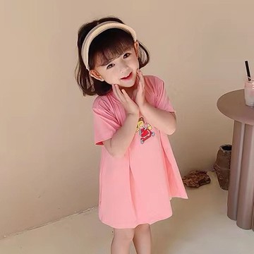 【Arbea】兒童童裝連衣裙雙摺夏季新款女網紅公主裙【C517】