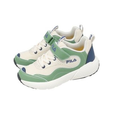 Fila 休閒鞋 J832A 中大童鞋 米 魔鬼氈 運動鞋 2J832A166