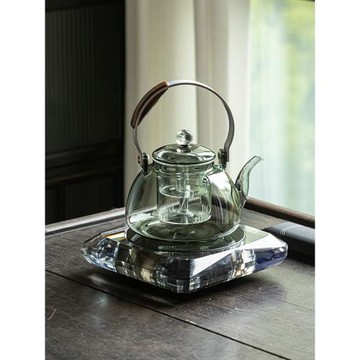 高端水晶電陶爐多功能靜音泡茶燒水壺家用圍爐煮茶器煮茶壺煮茶爐