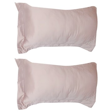 貝淇小舖 60支100%天絲壓框薄枕頭套 2入  47 x 75cm  艾琳粉  1組