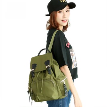 XINRAN’ZJ輕便防水隨身背包學生書包休閑旅行抽帶翻蓋女士小背包