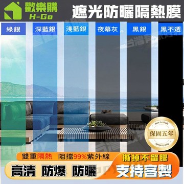 🥇買4送1『支持客製』無膠靜電/帶膠 單向透視隔熱紙 玻璃隔熱紙 防窺隔熱膜 防曬抗UV 降溫防西曬 遮光貼膜 玻璃貼紙