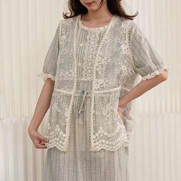 精緻 刺綉蕾絲外搭背心121315C