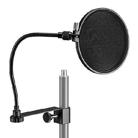 Audio Technica AT2020 Condenser Studio Microphone Bundle with Pop Filter and XLR Cable