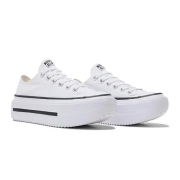CONVERSE CTAS LIFT DOUBLE STACK OX 女 休閒鞋 帆布鞋 低筒 厚底 白-A15491C