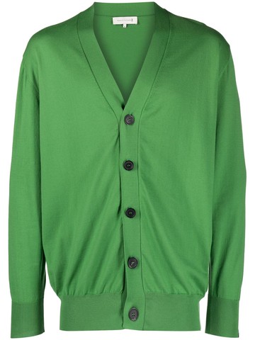 Mackintosh - V-neck cotton cardigan - men - Cotton - L - Green