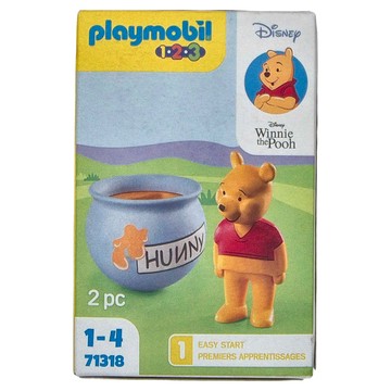 Playmobil 摩比人 1.2.3迪士尼系列 小熊維尼 蜂蜜罐 2件裝 適合1-4歲  1盒