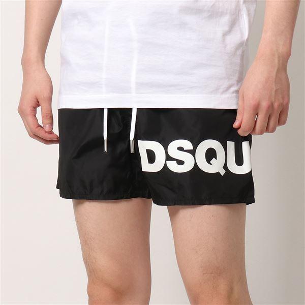 DSQUARED2 ロゴ スイムウェア サーフパンツ ブラックマルチ 一般水着