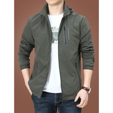 休閑夾克外套男春秋季外衣中年男士春裝上衣寬松2025新款男裝茄克