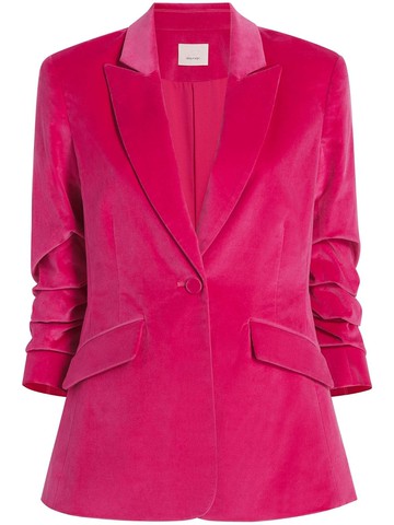 Cinq A Sept - Cheyenne single-breasted chenille blazer - women - Triacetate/Polyester - 12 - Pink