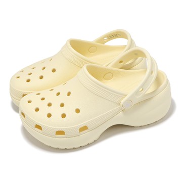 Crocs 卡駱馳 洞洞鞋 Classic Platform Clog W 女鞋 奶油黃 經典雲朵克駱格 厚底 20675076O