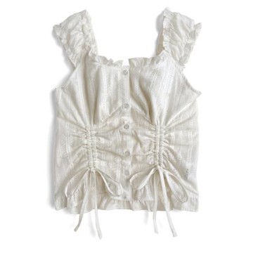 GRL日系新款甜美2Way百搭抽繩系帶蝴蝶結純色上衣dk1441