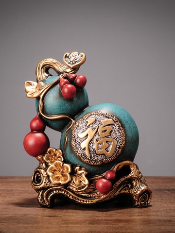 創意擺件葫蘆存錢罐玄關電視柜酒柜裝飾辦公桌面喬遷新居送禮品