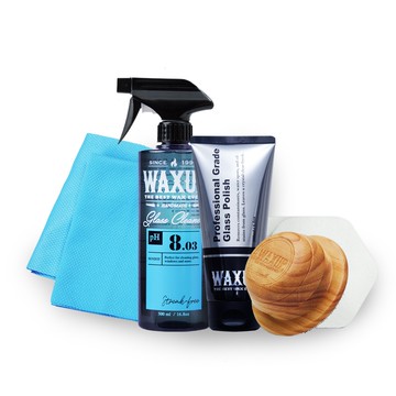 【WAXUP-玻璃完美去污組】 玻璃清潔 油膜去除