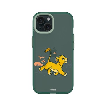 iPhone 15 Clear 憂墨綠 - Disney - Lion King 迪士尼-獅子王 - 辛巴成長中